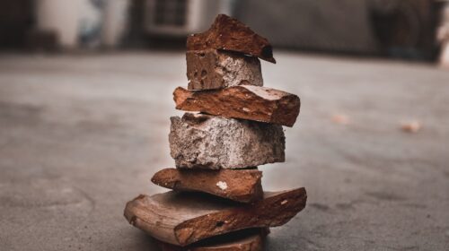 brown and gray rock formation